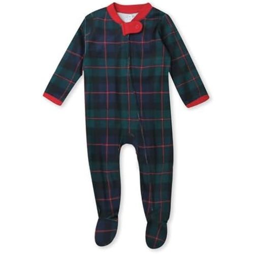 HonestBaby Baby Holiday Sleep & Play Footed One-Piece Pajama Sleeper 100% Organic Cotton