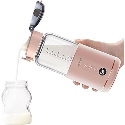 [2024 New Model] Portable Bottle Warmer for Travel, Water Warmer for Baby Formula or Breastmilk, 10 oz, Temp Control 98°F to 131°F, Rechargeable On The Go, Ideal for Travel, Outdoors, Car (Pink)