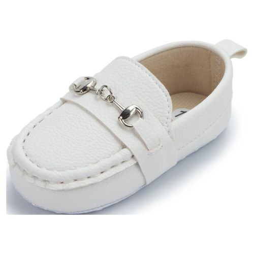Meckior Baby Girls Boys Loafers Infant Crib Shoes Newborn PU Sneakers for First Walkers 3-18 Months