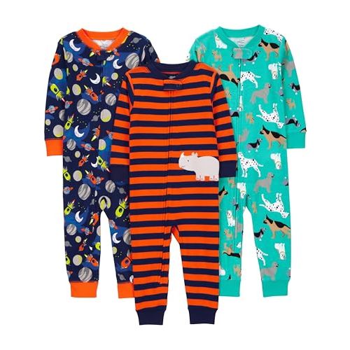 Simple Joys by Carter's Kids' 3-Pack Snug Fit Footless Cotton Pajamas