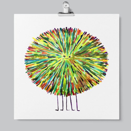Poofy Splotch 8x8 Print