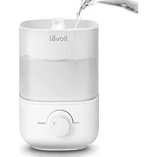 LEVOIT Top Fill Humidifiers for Bedroom, 2.5L Tank for Large Room, Easy to Fill & Clean, 28dB Quiet Cool Mist Air Humidifier for Home Baby Nursery & Plants, Auto Shut-off and BPA-Free for Safety, 25H