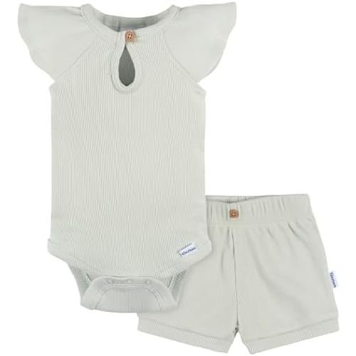Gerber baby-girls Bodysuit and Shorts Set