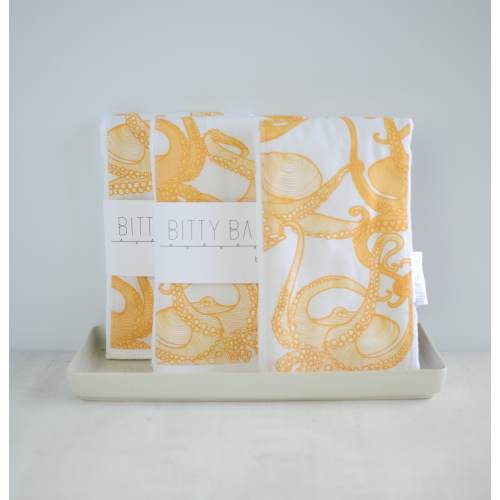 Octopus Burp Cloth - Baby Boy Burp Cloth - Ocean Print - Nautical - Newborn, Baby Shower, Baby to Be Gift Idea - Made in Maui, Hawaii