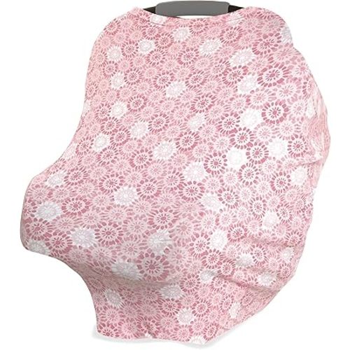 aden + anais Comfort Knit 6-in-1 Super Soft Cotton with Spandex Multi-Use Cover for Car Seat, Nursing, Cart, Baby Swing, High Chair, Infinity Scarf, Sunburst