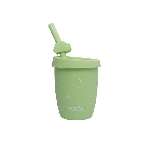 Cup with Straw - EC - Caterpillar & Apple