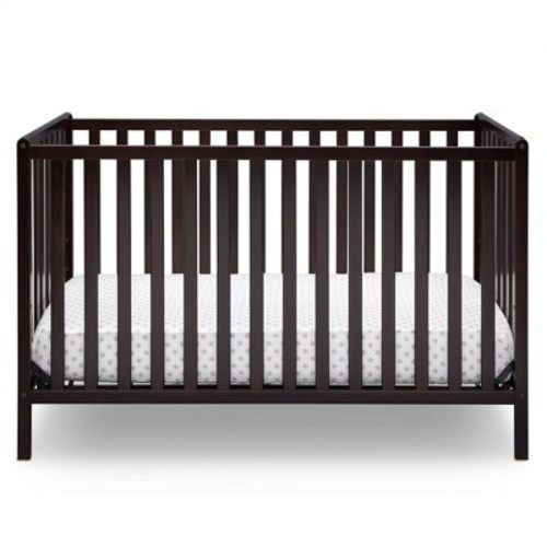 Delta Children Heartland 4-in-1 Convertible Crib - Greenguard Gold Certified, Color: Dark Chocolate