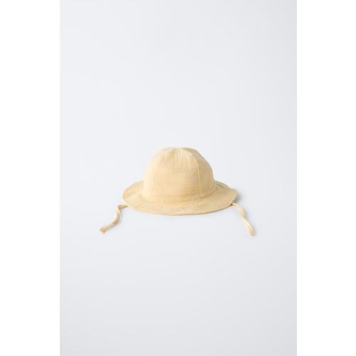 TEXTURED HAT - Yellow | ZARA United States