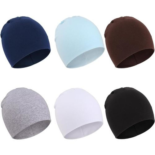 DRESHOW BQUBO 6 Pack Baby Hats for Boys Girls Unisex Baby Hat Soft Knit Cap Nursery Beanie for Newborn Infant Toddler Kid: 0-6 month