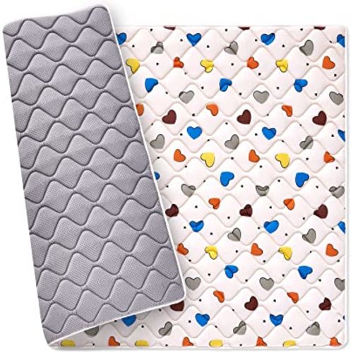 Premium 100% Cotton Baby Play Mat 50" X 50", Thick Foam One-Piece Crawling Mat, Baby Mat Floor Mat, Non-Slip Baby Play Mat for Infants, Babies, Toddlers, Machine Washable for Easy Care.