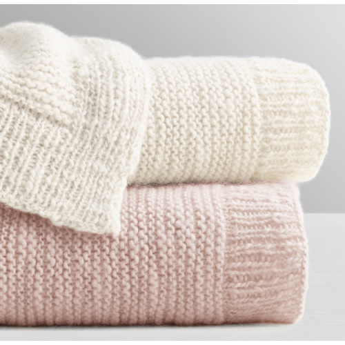 Knit Alpaca & Wool Stroller Blanket