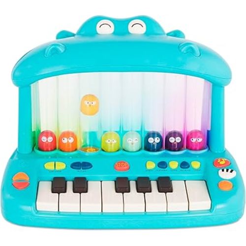 B. toys- Hippo Pop- Musical Toy Keyboard – Play Piano – Songs, Sounds & Lights – Musical Instrument for Toddlers, Kids – 12 Months +
