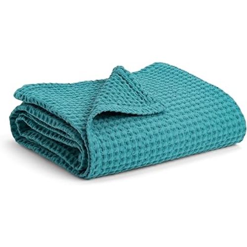 Simka Rose Waffle Baby Blanket Cotton Soft Breathable Swaddle Blanket for Baby Nursery, Stroller & Crib Blanket - Baby Receiving Blankets for Boys & Girls Gender Neutral Toddler Blanket