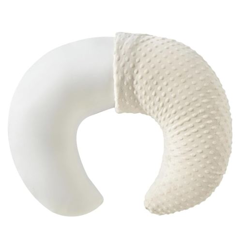 Nursing Pillow and Positioner with Cover for Breastfeeding and Bottle Feeding, Propping Baby, Tummy Time, Baby Sitting Support, Awake-Time Support (Beige)