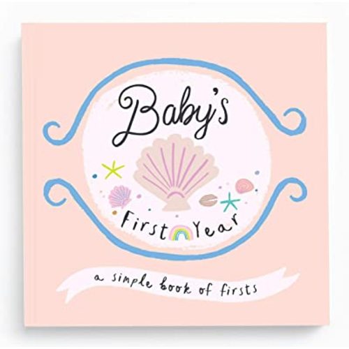 Lucy Darling Baby Memory Book, Themed Baby First Year Book, First 5 Years Journal & Photo Album for Baby Boy/Girl, Keepsake Books, Gender Neutral Memories & Milestone Book, Mom Gift - Beach Babe