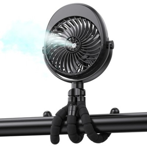 Misting stroller fan