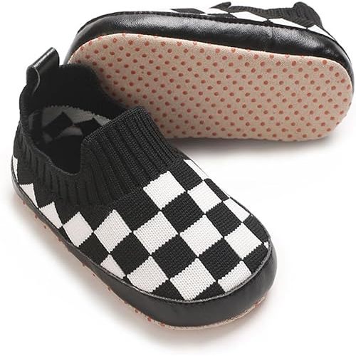 Clowora Unsex Baby Boys Girls Canvas First Walkers Shoes,Infant Non Slip Soft Sole Toddler Flat Lazy Loafers Sneaker