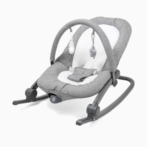 Baby Delight Aura Deluxe Portable Rocker & Bouncer - Quilted Charcoal Tweed