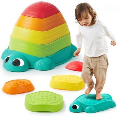 Joyfy 5 Pcs Turtle Balance Stepping Stones For Kids, Toddler Obstacle Course Coordination Sensory Game Indoor Outdoor Play Toys For Kids Age 3+