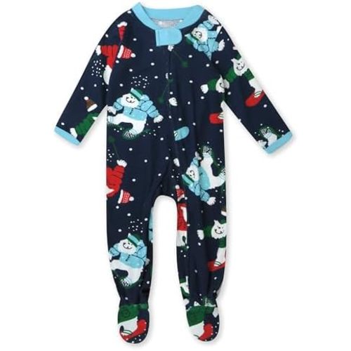 HonestBaby Baby Holiday Sleep & Play Footed One-Piece Pajama Sleeper 100% Organic Cotton