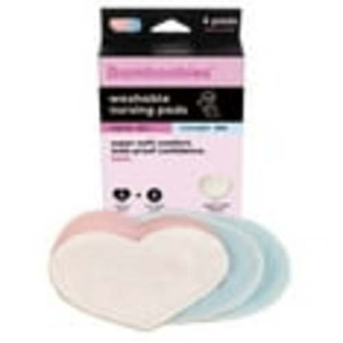 Bamboobies Women’s Nursing Pads, .. Reusable and Washable, Pink .. Regular and Blue Overnight, .. Variety Pack, Leak-Proof Pads .. for Breastfeeding, 2 Pairs