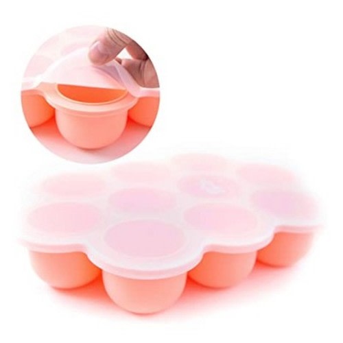 Simka Rose Silicone Food Freezer Tray 10Pc, Color: Peach
