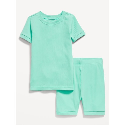 Snug-Fit Ribbed Pajama Set for Toddler & Baby