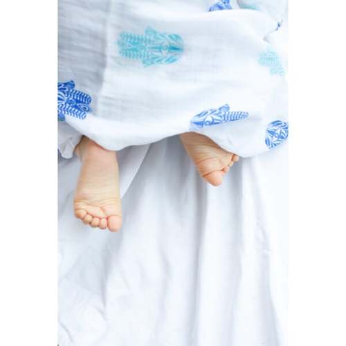 Organic Cotton Muslin Swaddle, Hamsa - Malabar Baby | Maisonette