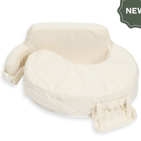 Super Deluxe Oat Nursing Pillow with 100% Organic Cotton Cover