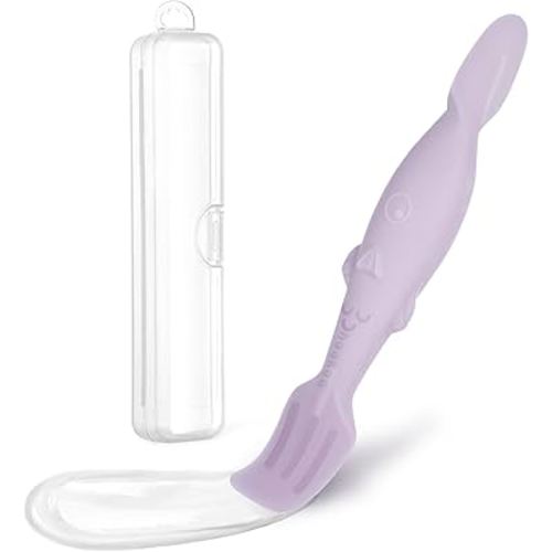 haakaa Baby Diaper Cream Spatula, NoMess Dual-Ended Silicone Diaper Rash Cream Applicator with Hygienic Case, Butt Spatula for Baby