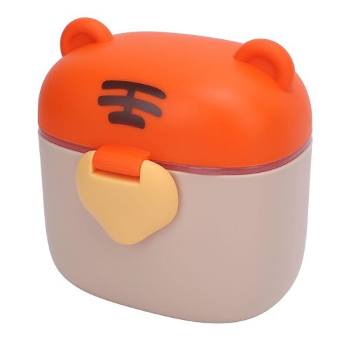 Yosoo Baby Formula Dispenser Cartoon Tiger Design with Large Capacity and Effective Sealing, Suitable for Outings, Safe Material, Convenient Dispensing