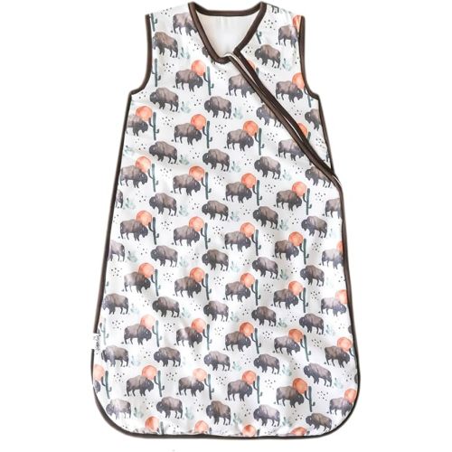 Copper Pearl Sleep Sack: Warm and Cozy Baby Bag in a Variety of Trendy Designs, Safe Alternative to Blankets, Sleeveless Baby Sleep Sack Swaddle Sizes Newborn to 24 Months - Bison