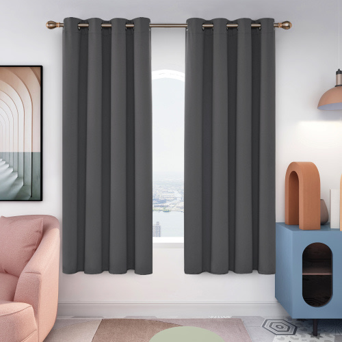 Thermal Insulated Blackout Curtains 52x72 inch - Grommet Room Darkening Window Curtains for Bedroom (52x72 inch, Dark Gray, Set of 2 Panels)