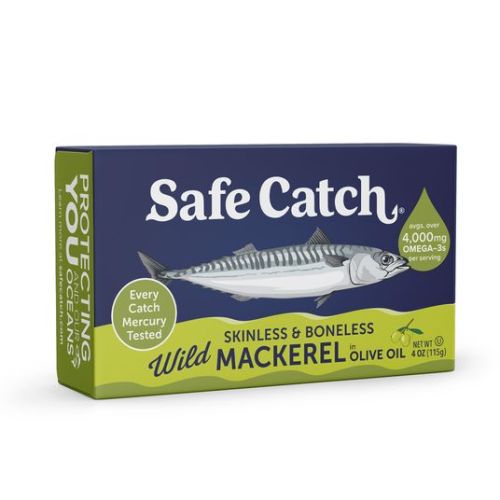 Mackerel in Olive Oil, Skinless & Boneless, 4 oz