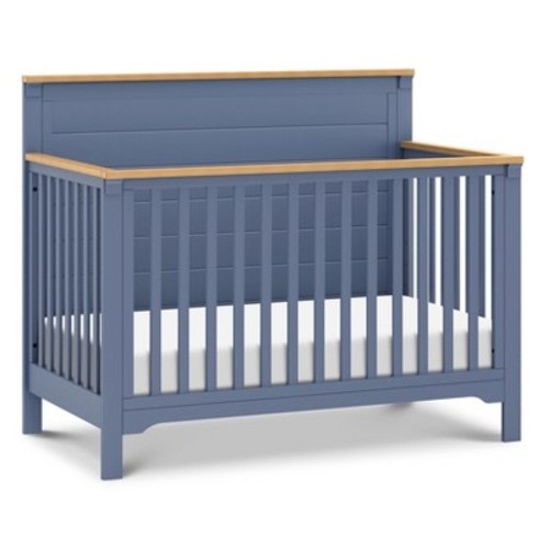 DaVinci Shea 4-in-1 Convertible Crib - Cove Blue and Honey