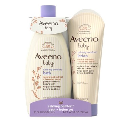 Aveeno Baby Calming Comfort Bath and Body Lotion Set