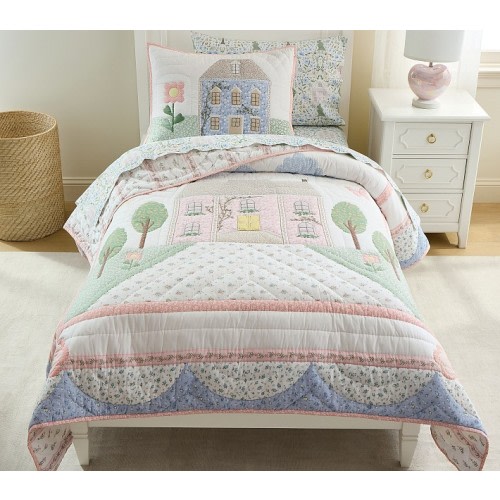 Dollhouse Wholecloth Quilt & Shams | Pottery Barn Kids
