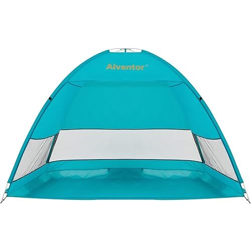 Alvantor Beach Tent Coolhut Plus Beach Umbrella Outdoor Sun Shelter Cabana Automatic Instant Pop-Up UPF 50+ Sun Shade Portable Camping Canopy Easy Set Up Light Weight Windproof