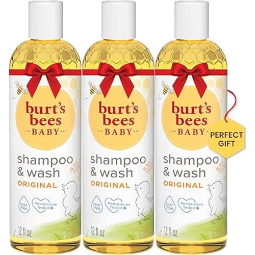 Burt's Bees Baby Shampoo & Wash, Tear Free Soap, Natural Baby Care, Original,12 Ounce (Pack of 3)