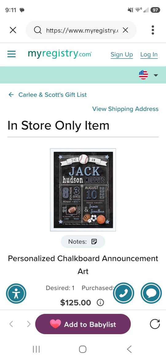 Personalized Chalkboard Announcement Art