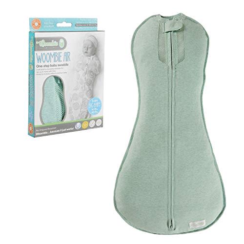 Woombie Air Nursery Swaddling Blankets, Lime Sorbet, 14-19 Pounds