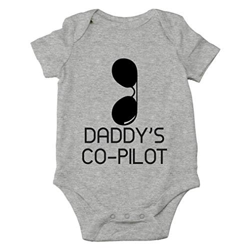 AW Fashions Daddy's Co-Pilot Baby Bodysuit Funny Cute Infant Newborn Coming Home Outfit Boys Girls Unisex