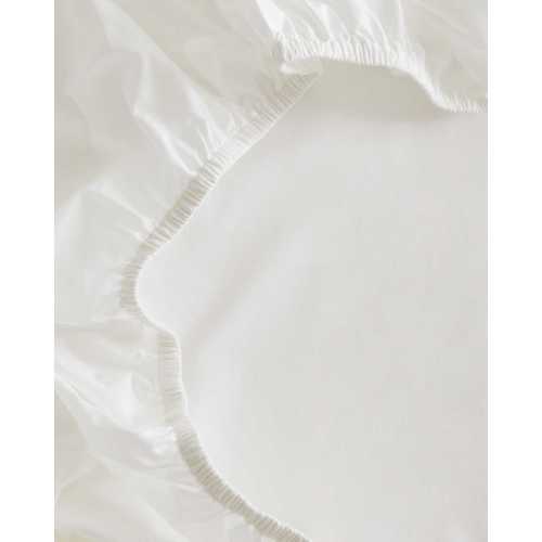 Organic Percale Gingham Crib Sheet 2-Pack in Blue Fog