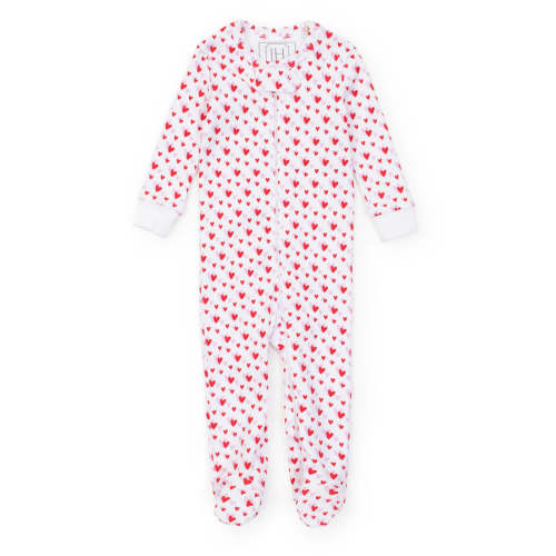 Parker Girls' Zipper Pajama - Heart to Heart Pink