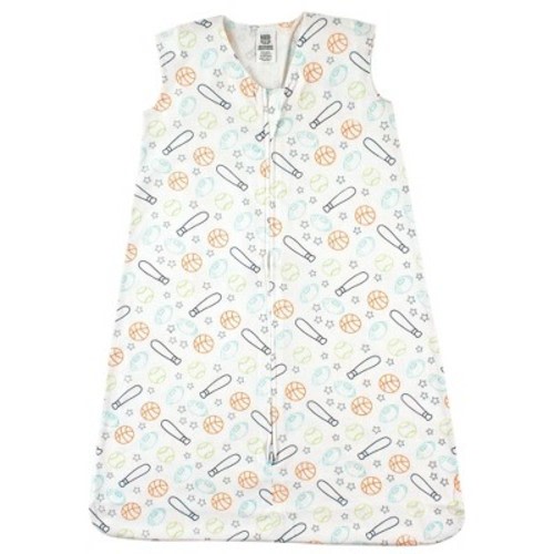 Luvable Friends Baby Boy Sleeveless Jersey Cotton Sleeping Bag, Sack, Blanket, Sports Jersey, 6-12 Months