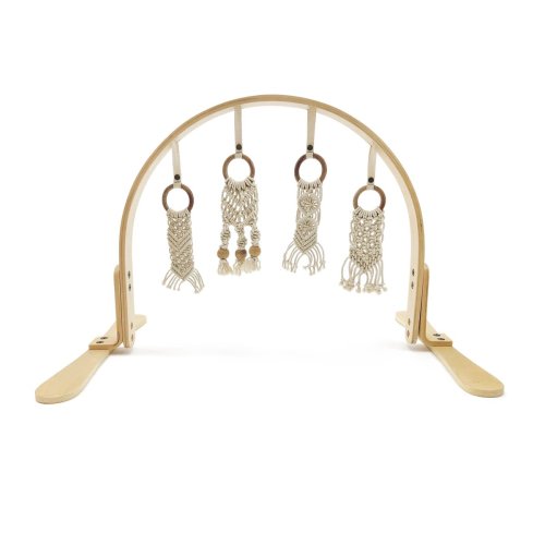 Wooden Baby Play Gym | Macrame Dolls - Natural Frame | Finn+Emma
– Finn + Emma