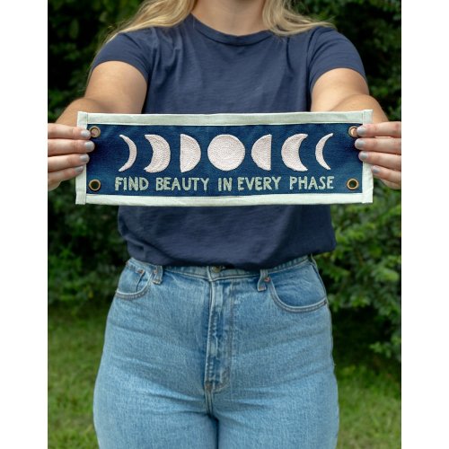 Find Beauty Embroidered Canvas Banner - 1canoe2