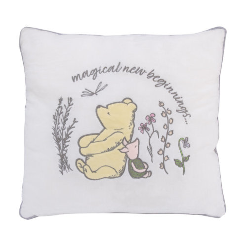 Disney NoJo Disney Classic Pooh - Naturally Friends Polyester Lumbar Rectangular Pillow Cover & Insert | Wayfair
