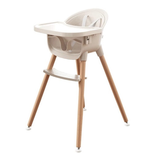 Fodoss 3-in-1 Wooden High Chair for Babies and Toddlers,Convertible Easy Clean Infant Highchair,Modern Design Silla para Comer De Bebe