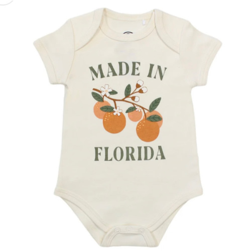Made in Florida Oranges Cotton Baby Onesie – Emerson and Friends